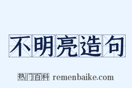 不明亮造句是什么意思的图片